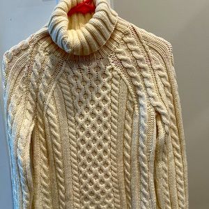 J Crew wool cable knit sweater.  Size Medium